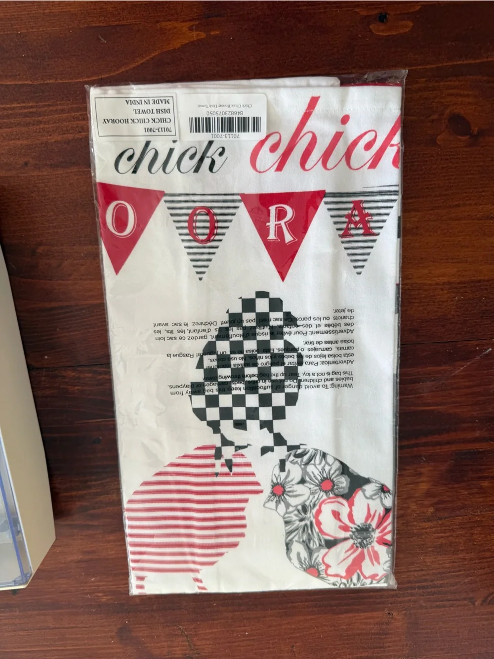 NWT MacKenzie-Childs Chick Chick Hooray Kitchen Tea Towel